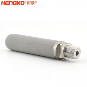 恒歌316L燒結(jié)不銹鋼濾芯_微米孔隙工業(yè)機外螺紋不銹鋼濾芯過濾筒