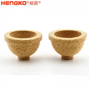 微孔專業(yè)廠家定制銅燒結粉末過濾筒帽杯 用于微米級過濾應用