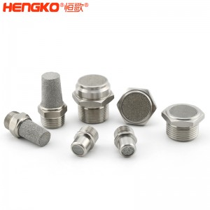 恒歌定制不銹鋼/銅粉氣動(dòng)元件消音器_消音濾芯降噪耐高溫，應(yīng)用于真空泵