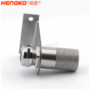 4-20mA數(shù)字相對空氣/地面溫濕度傳感器燒結不銹鋼探頭過濾器外殼 用于花圃