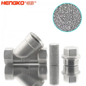 恒歌定制316L粉末燒結(jié)不銹鋼Y型過濾器耐腐蝕易清洗，用于化工行業(yè)