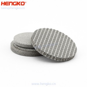 濾芯廠家不銹鋼316燒結(jié)網(wǎng)過濾片呼吸金屬孔隙均勻透氣，水處理過濾用