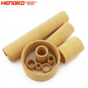 廠家定制生產(chǎn)銅粉末過濾芯燒結銅濾芯濾管孔隙均勻，銅燒結除塵防塵過濾銅管